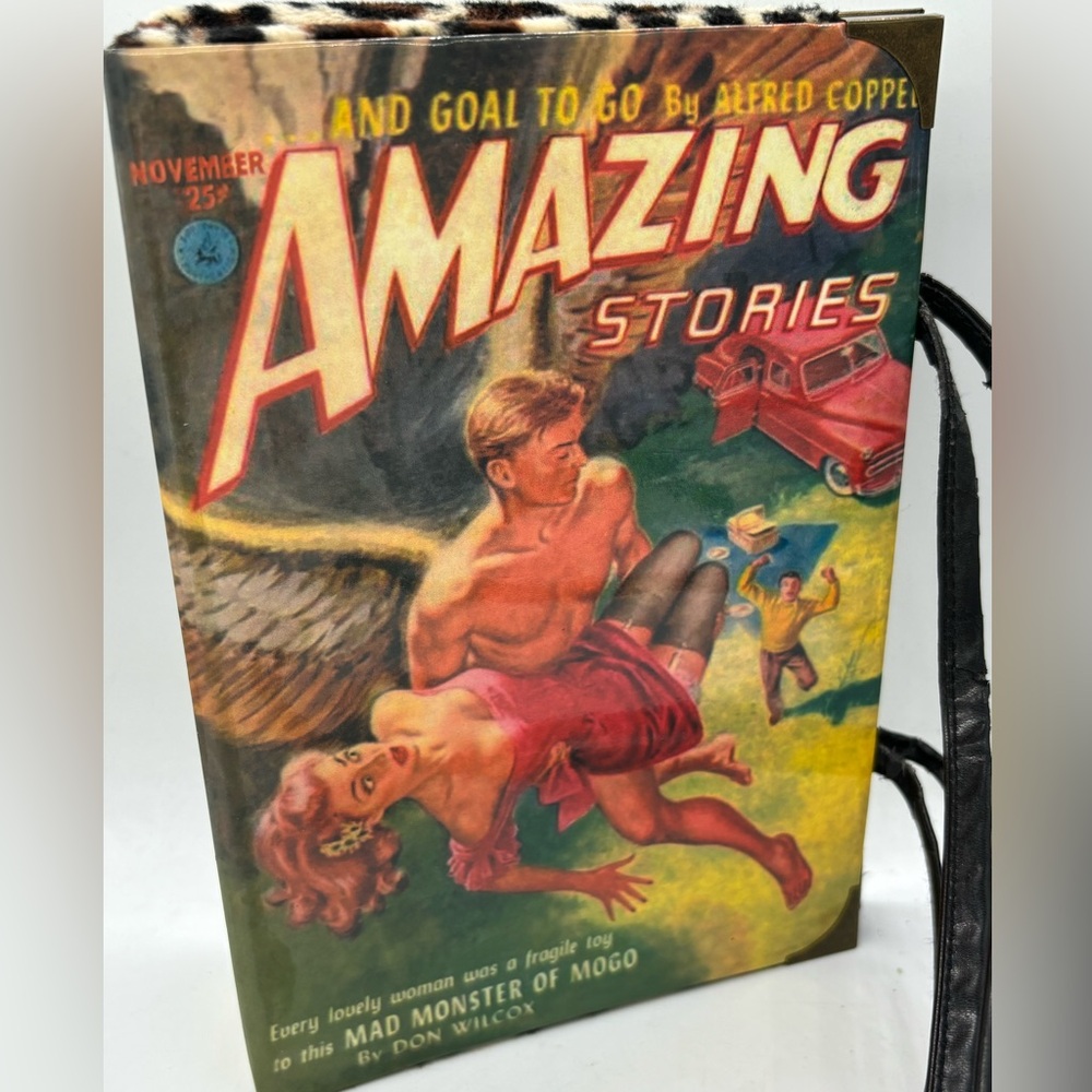 Vintage Amazon Stories Leopard Magazine Purse Bag